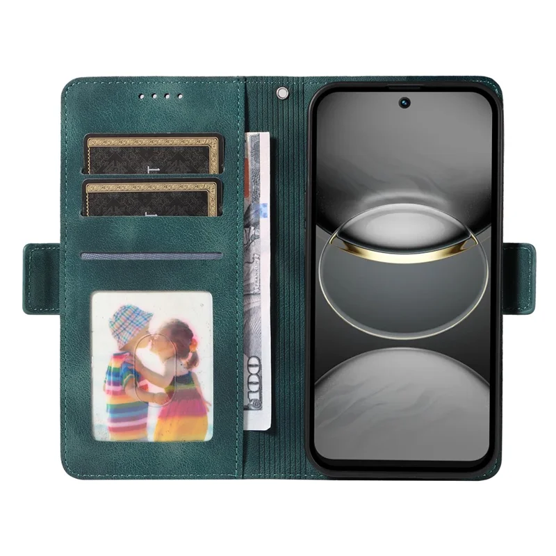 For TECNO Spark 30C 4G Case PU Leather Phone Cover Rhombus Starry Imprinted - Green