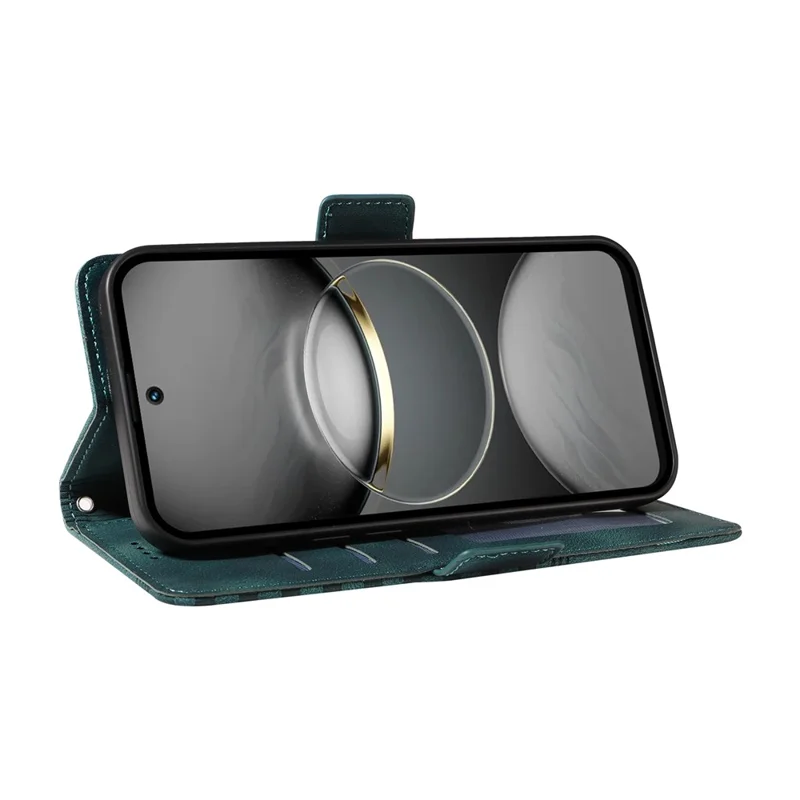 For TECNO Spark 30C 4G Case PU Leather Phone Cover Rhombus Starry Imprinted - Green