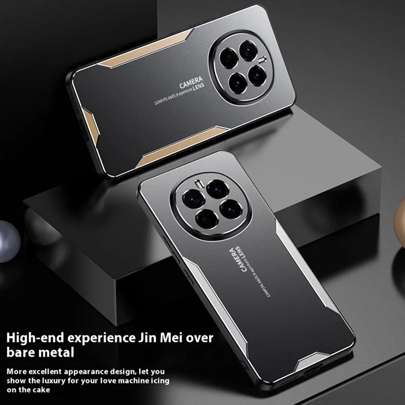 For Honor Magic7 5G Handyhülle Aluminiumlegierung+TPU+PC Rückabdeckung - Gold