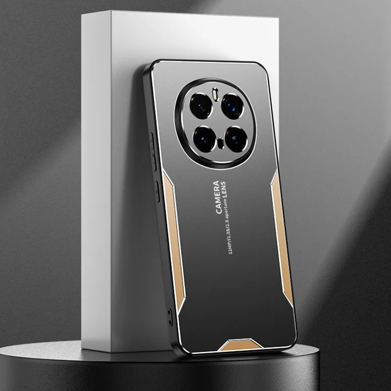 For Honor Magic7 Pro 5G Phone Case Aluminium Alloy TPU PC Back Cover - Gold