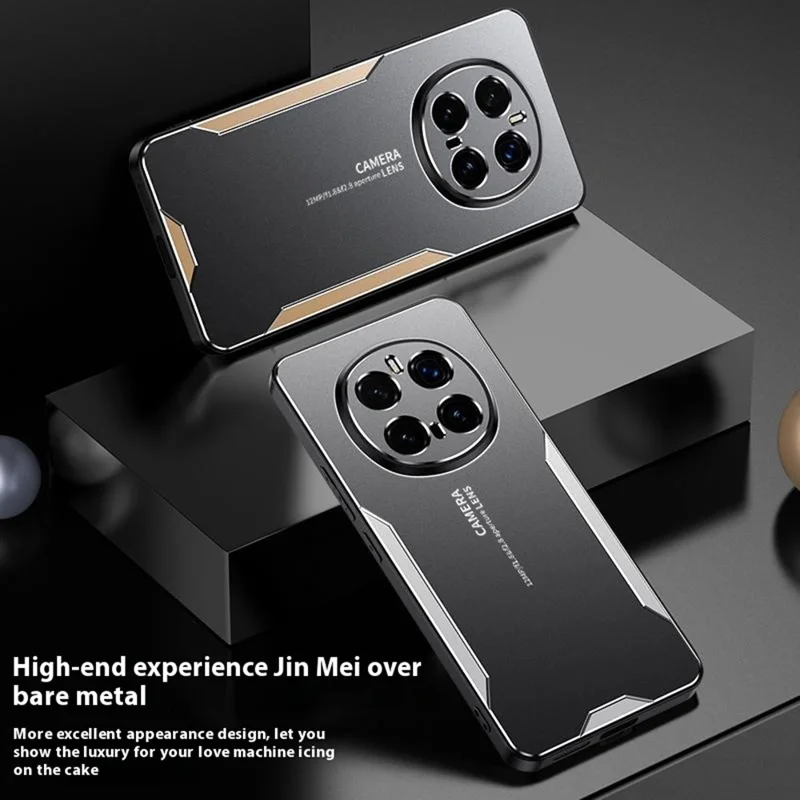 For Honor Magic7 Pro 5G Phone Case Aluminium Alloy TPU PC Back Cover - Gold