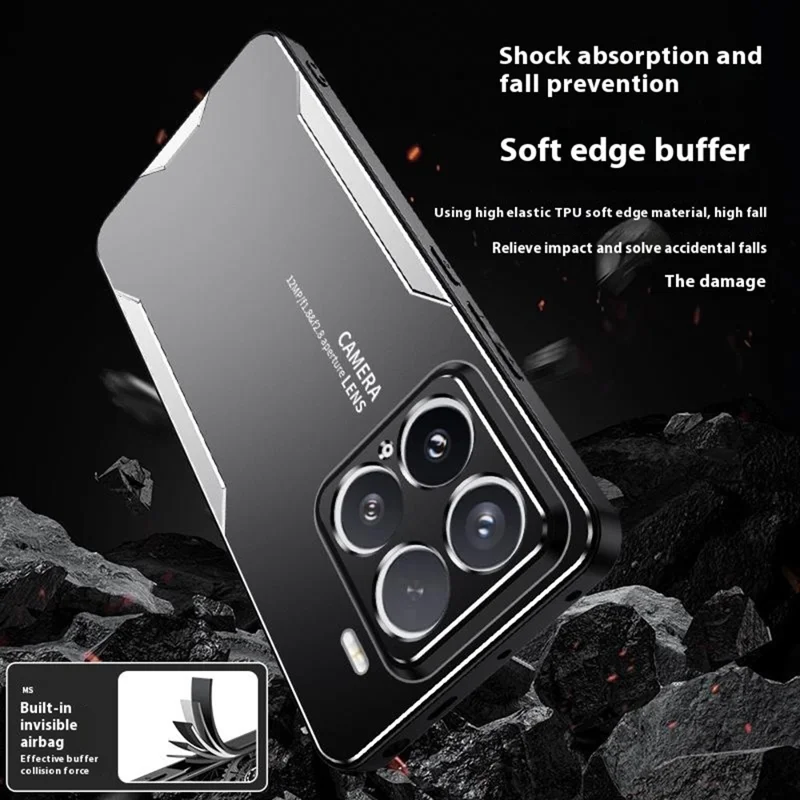 For Xiaomi 15 Phone Case Aluminium Alloy TPU PC Back Cover - Gold