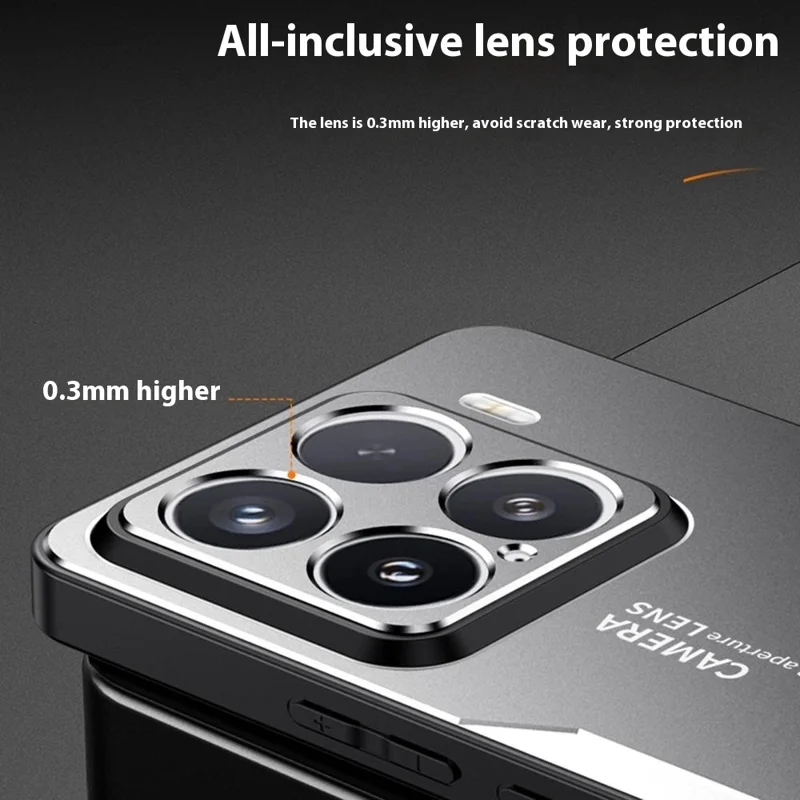 For Xiaomi 15 Phone Case Aluminium Alloy TPU PC Back Cover - Gold