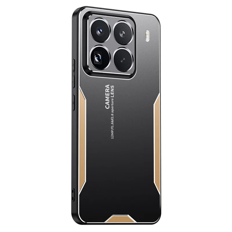 For Xiaomi 15 Pro Phone Case Aluminium Alloy TPU PC Back Cover - Gold