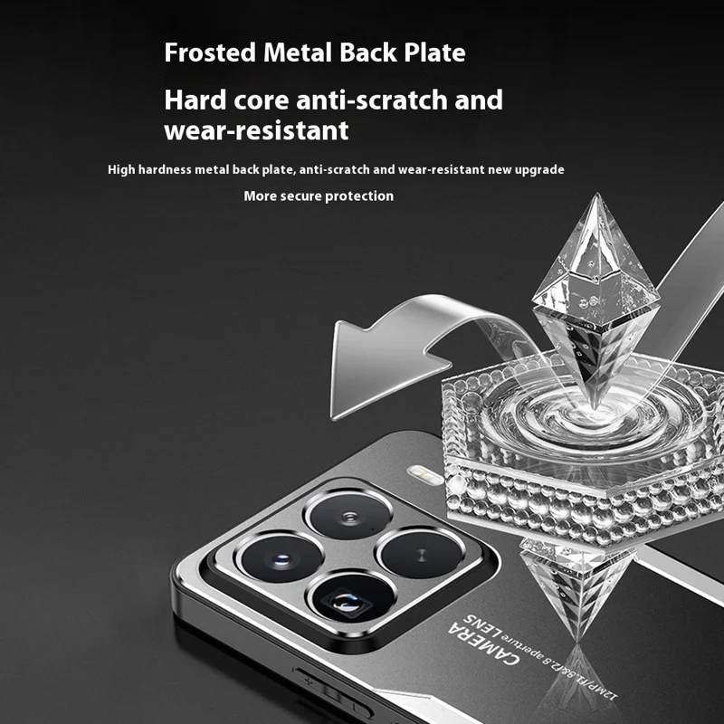 For Xiaomi 15 Pro Phone Case Aluminium Alloy TPU PC Back Cover - Gold