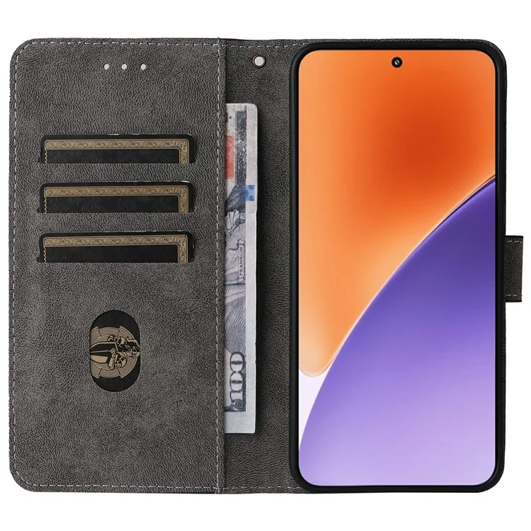 Für Xiaomi 15 Geldbörsen-Handyhülle RFID-blockierend PU-Leder Klapphülle Stand View - Schwarz