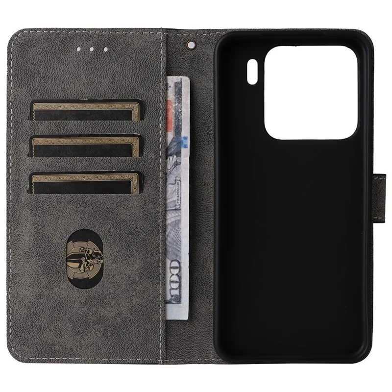 For Xiaomi 15 Pro Wallet Phone Case RFID Blocking PU Leather Flip Cover Stand View - Black