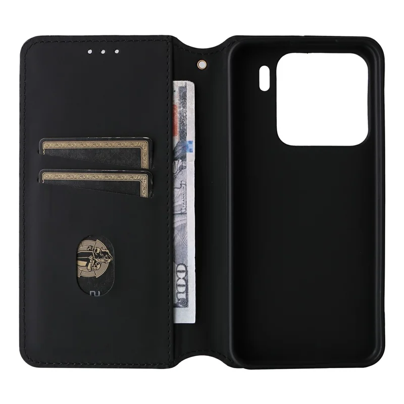 For Xiaomi 15 Pro Wallet Case Rhombus Imprinted Leather Phone Cover - Silver