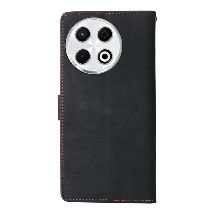 Für TECNO Spark 30 Pro 4G KL7 Wallet-Handyhülle mit RFID-Blockierung, PU-Leder-Klapphülle mit Ständer und Sichtfenster - Schwarz