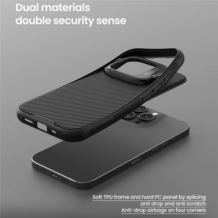 NILLKIN Camshield Prop Magnetic Series for iPhone 16 Pro Max Case Compatible with MagSafe TPU+PC Phone Cover with Lens Frame