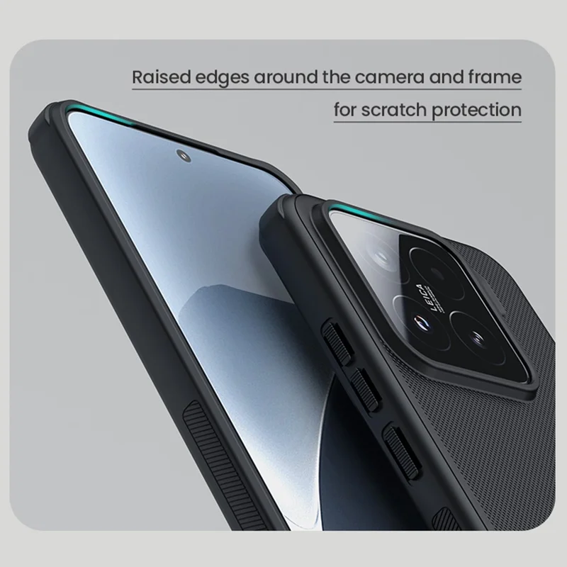 NILLKIN Frosted Shield Pro For Xiaomi 15 Case Matte PC+TPU Phone Cover - Black