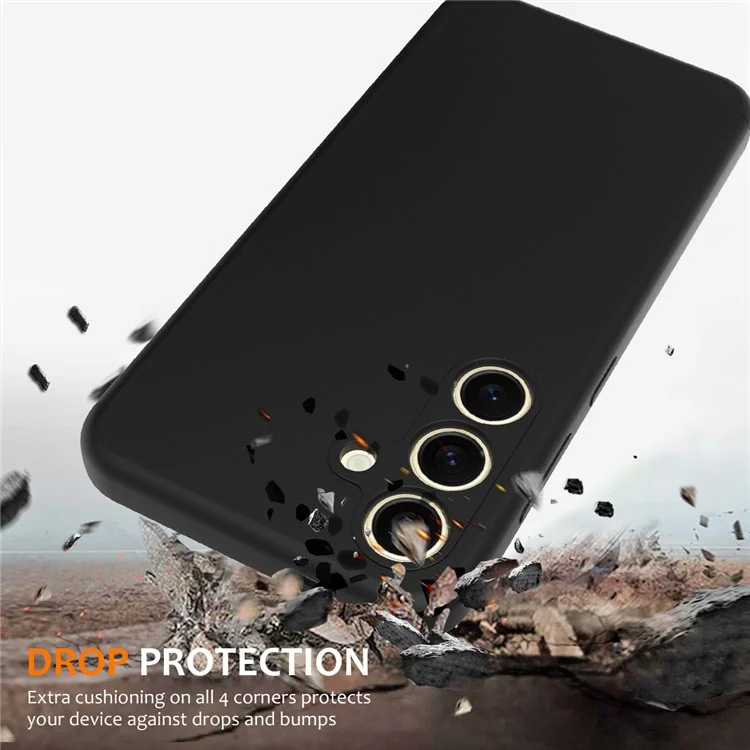 Für Samsung Galaxy S24 FE Hülle kompatibel mit MagSafe Anti-Drop Flüssigsilikon Handyhülle - Schwarz
