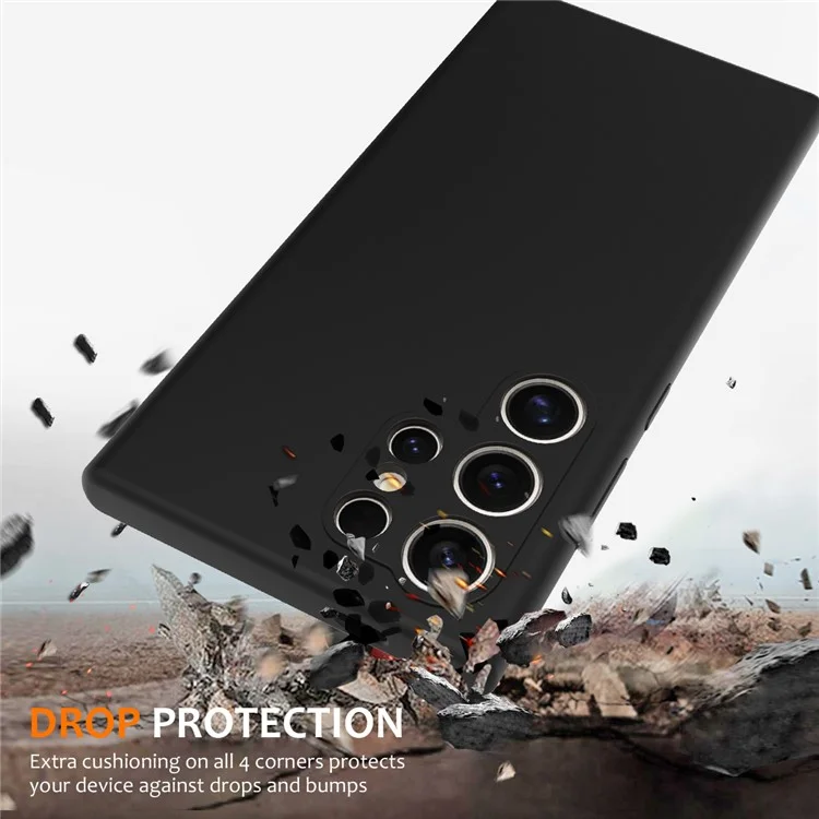 For Samsung Galaxy S24 Ultra Case Compatible with MagSafe Anti-Drop Liquid Silicone Phone Cover - Black