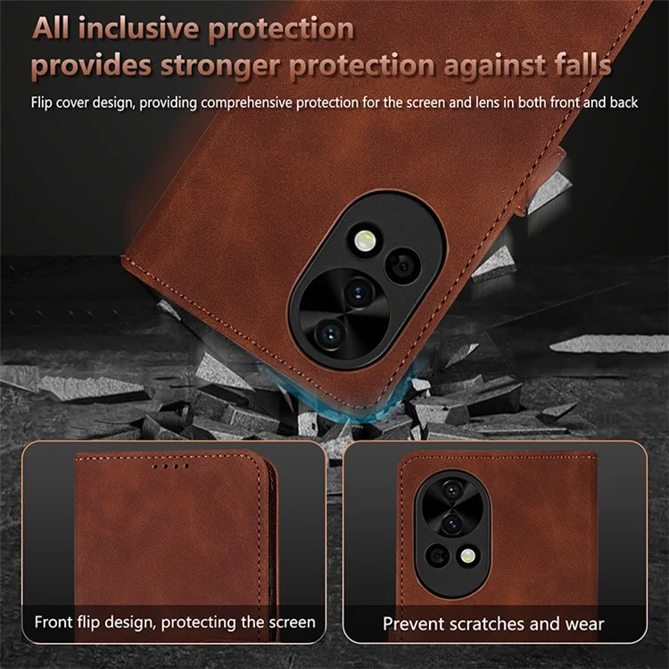 AZNS Para Huawei nova 13 Capa de carteira de couro PU - Preto
