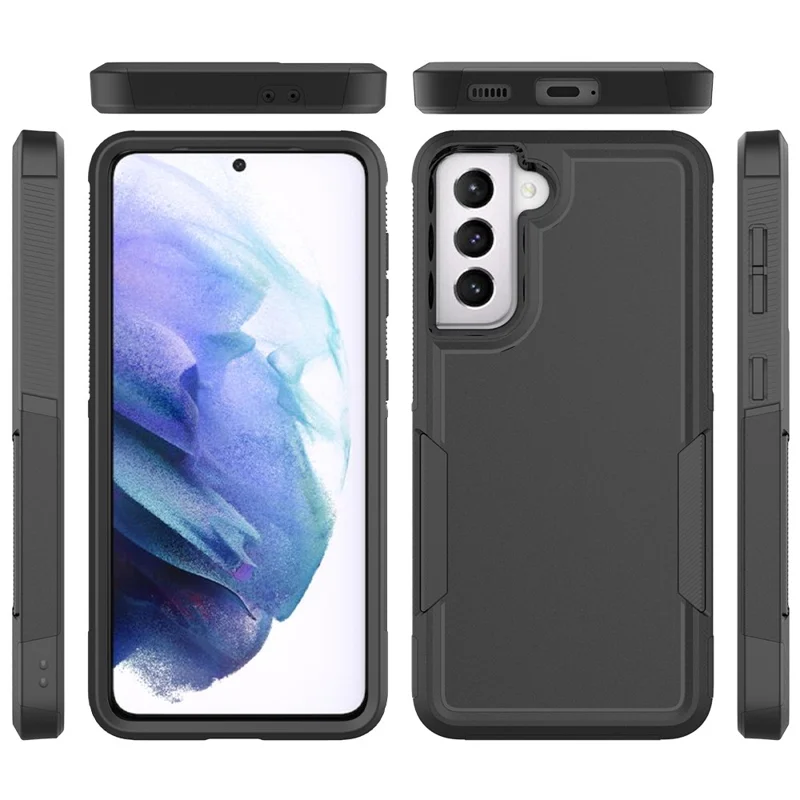 For Samsung Galaxy S21 5G / S21 4G Case 2-in-1 PC+TPU Shockproof Phone Cover - Mint Green