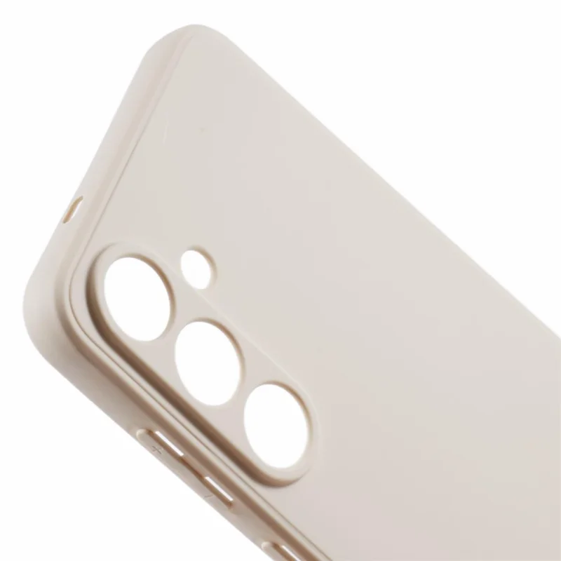 For Samsung Galaxy S25 Case Precise Cut-Outs Straight Edge TPU Shockproof Phone Cover - White