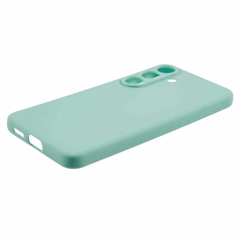 For Samsung Galaxy S25 Case Precise Cut-Outs Straight Edge TPU Shockproof Phone Cover - Baby Blue