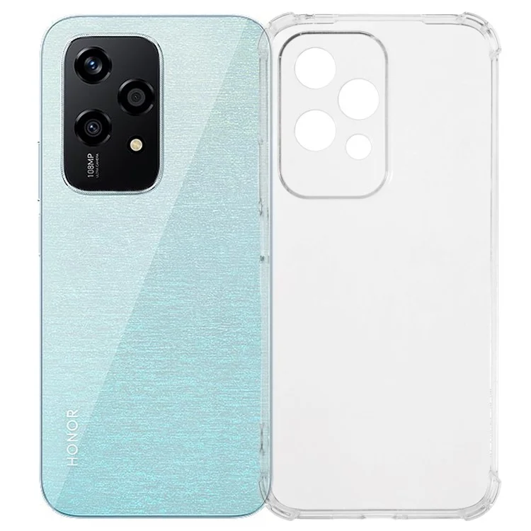 Capa de telefone For Honor 200 Lite, reforçada, com proteção anti-queda nos quatro cantos e cobertura de TPU transparente.
