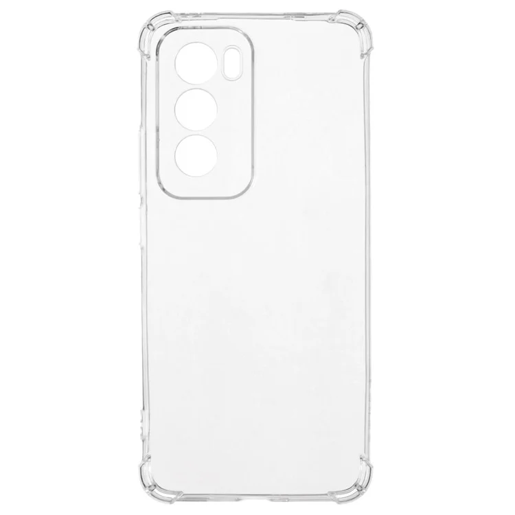 Capa de telefone reforçada com quatro cantos anti-queda e cobertura de TPU transparente para Oppo Reno12 5G (Global)