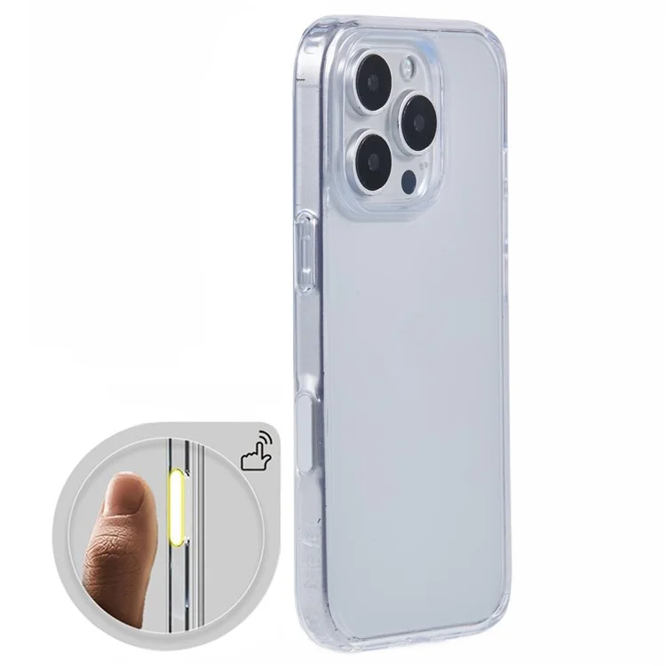 X-LEVEL For iPhone 16 Pro Phone Case TPU+PC Clear Back Cover with Camera Control Button