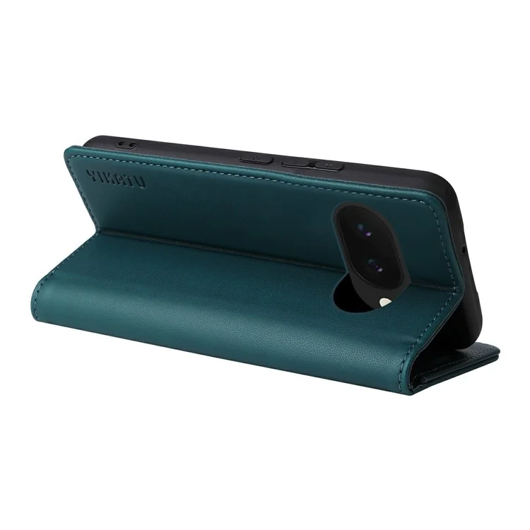 YIKATU YK-001 For Google Pixel 9a Case Stand Leather Phone Cover Strong Magnetic Closure - Green