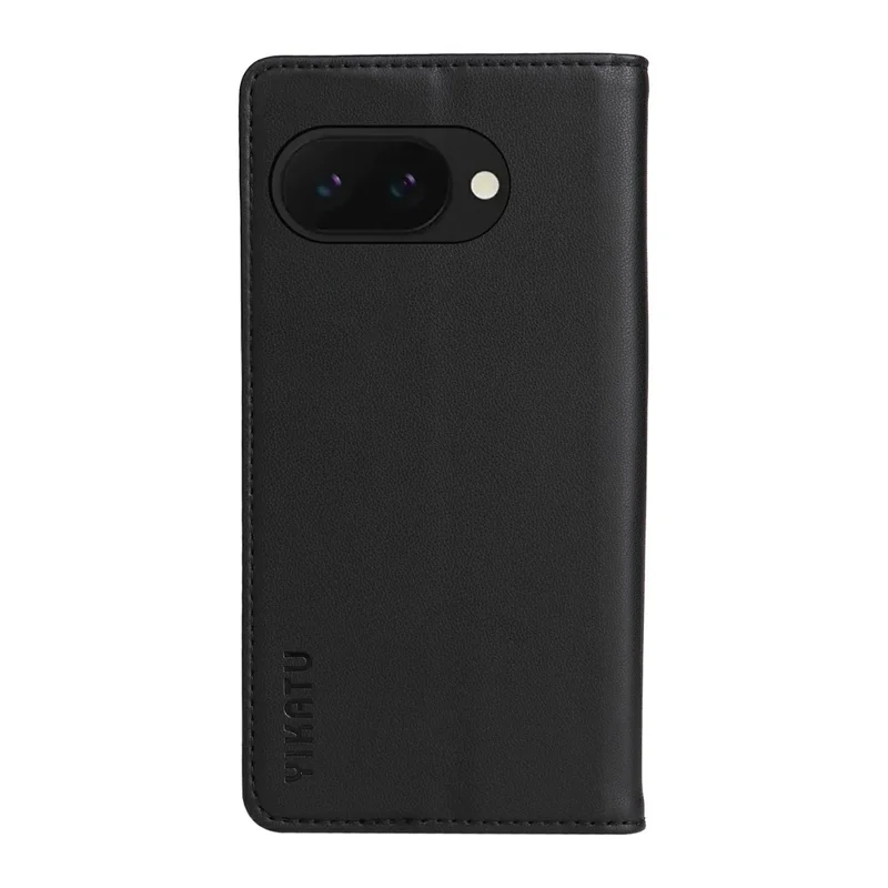 YIKATU YK-001 For Google Pixel 9a Case Stand Leather Phone Cover Strong Magnetic Closure - Black