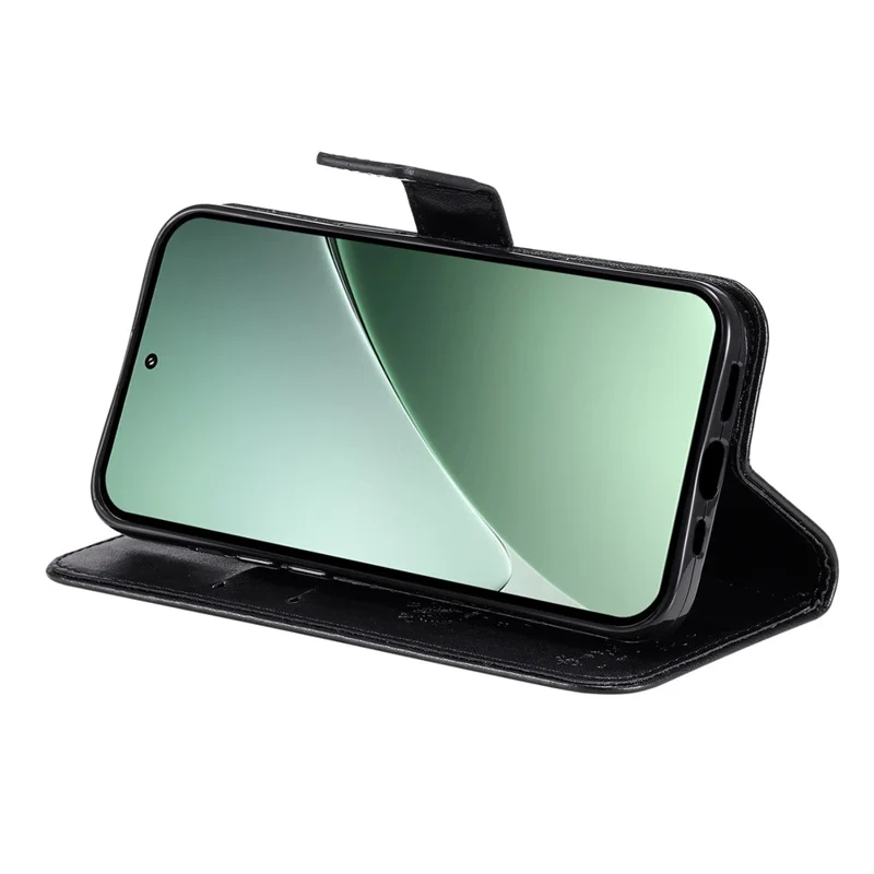 For Xiaomi 15 Pro Phone Case with Stand Cat Tree Pattern Leather Wallet Mobile Cover  - Black