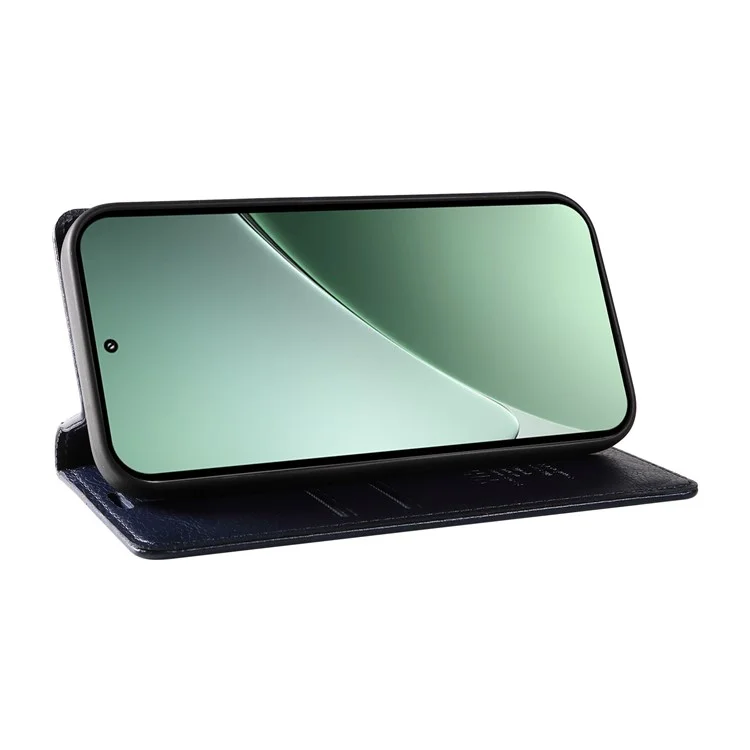 Custodia YIKATU YK-006 per Xiaomi 15 Pro, chiusura magnetica, cover in pelle con texture a grana di litchi - Blu navy