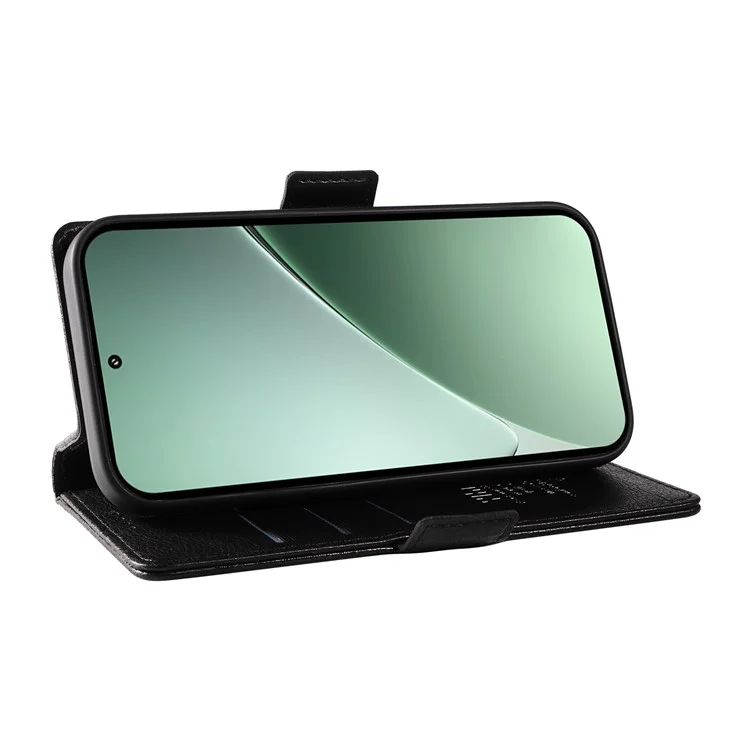 Capa YIKATU YK-007 para Xiaomi 15 Pro, com fivela lateral, em couro PU e textura de lichia - Preta