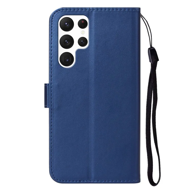 For Samsung Galaxy S25 Ultra Case with Card Holder PU Leather Flip Wallet Phone Cover - Blue