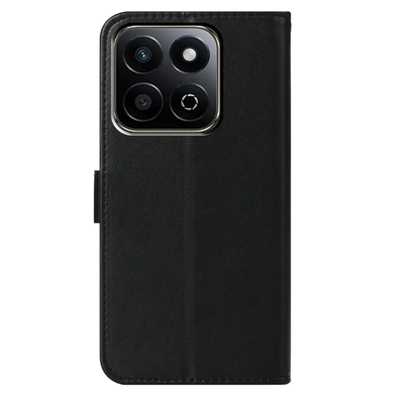 Capa para Honor X7c 4G / Honor 200 Smart 5G com suporte para cartão, em couro sintético, estilo carteira com flip - Preto