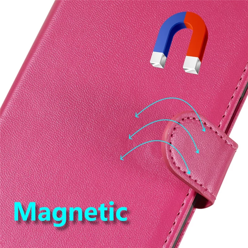 For OnePlus 13 Case with Card Holder PU Leather Flip Wallet Phone Cover - Rose