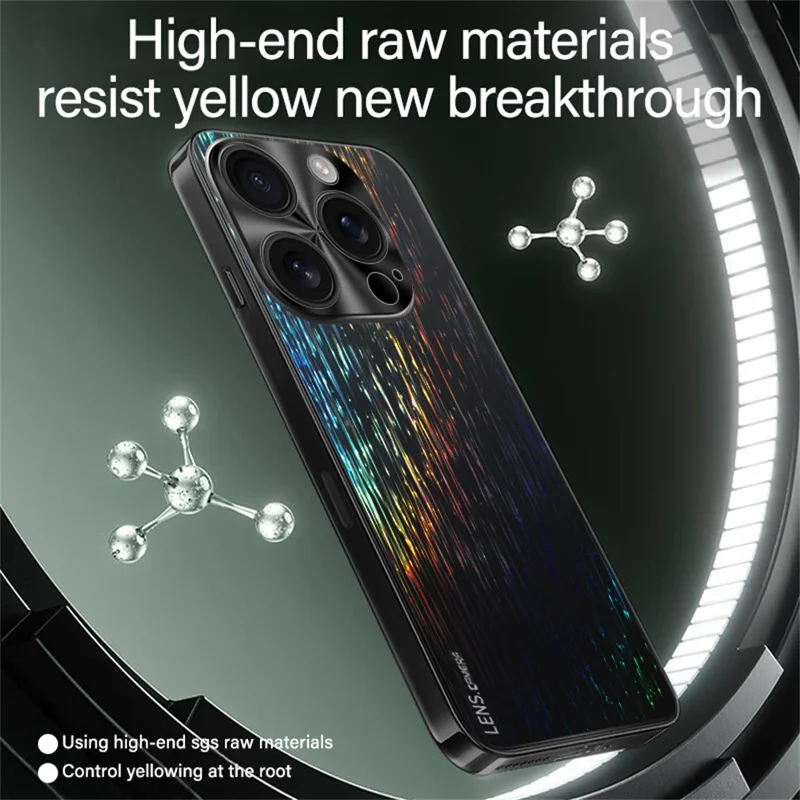 For iPhone 16 Pro Max Cover Dazzling Color Style Shockproof Phone Case - Sky Blue
