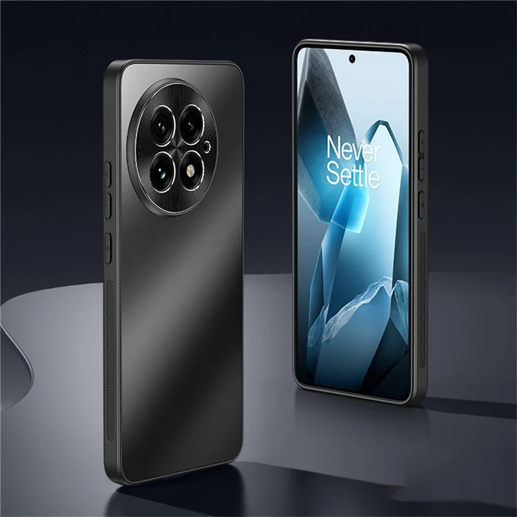 For OnePlus 13 Case CD Veins PC+TPU Anti-Slip Phone Back Cover - Black