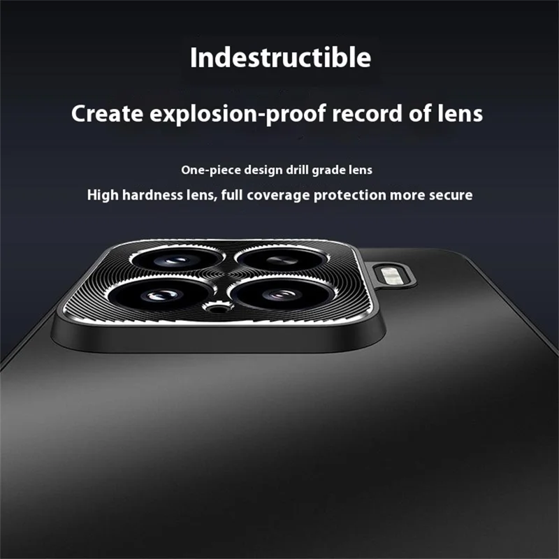 For Xiaomi 15 Case CD Veins PC+TPU Anti-Slip Phone Back Cover - Black