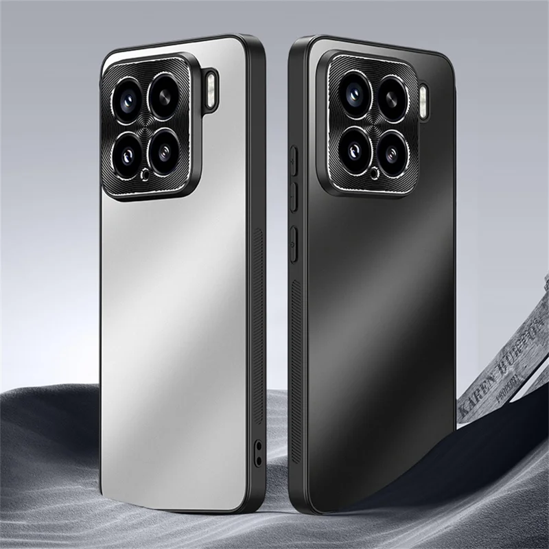 For Xiaomi 15 Case CD Veins PC+TPU Anti-Slip Phone Back Cover - Black