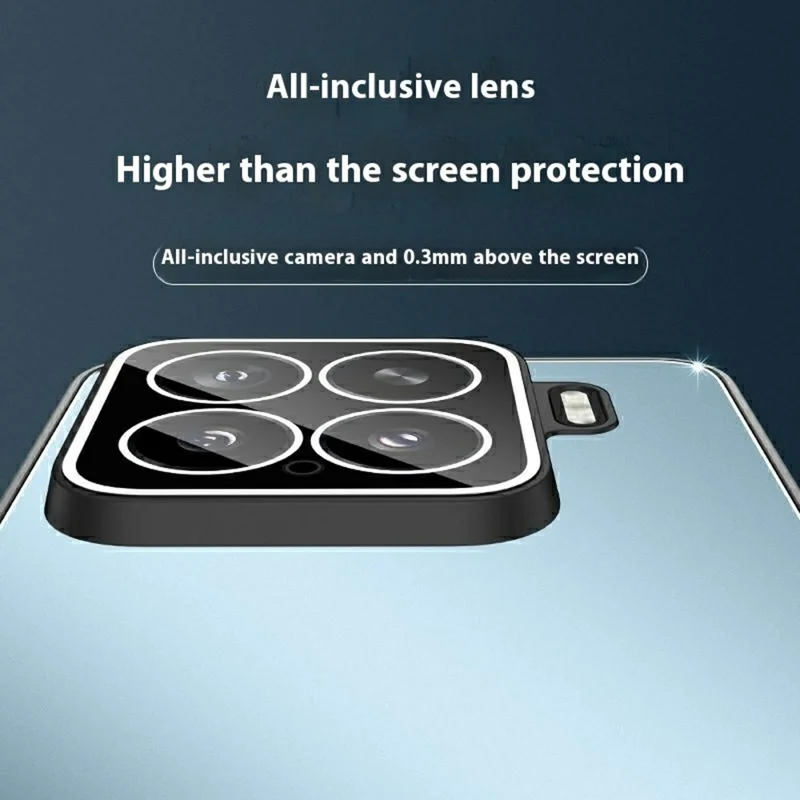For Xiaomi 15 Case PC+TPU Matte Back Phone Cover with Lens Film - Blue