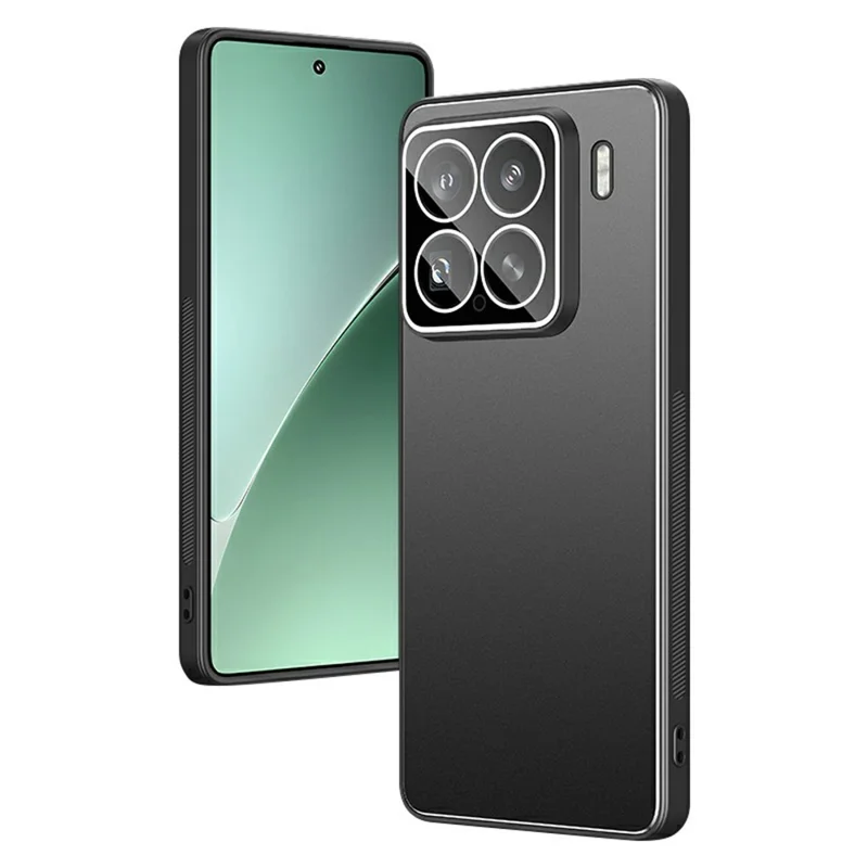For Xiaomi 15 Pro Case PC+TPU Matte Back Phone Cover with Lens Film - Black