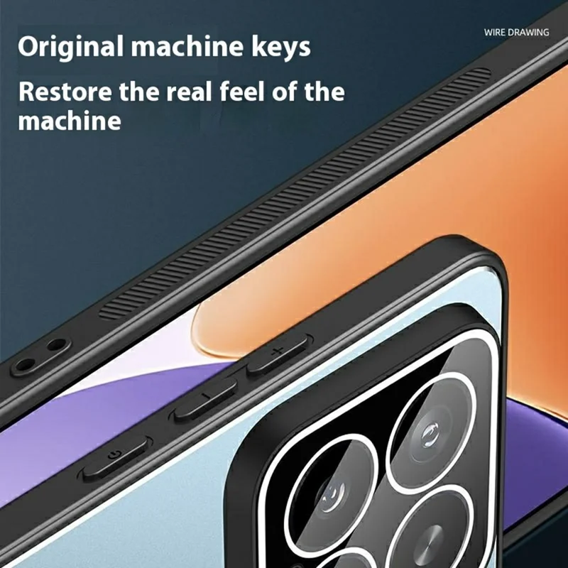 For Xiaomi 15 Pro Case PC+TPU Matte Back Phone Cover with Lens Film - Black