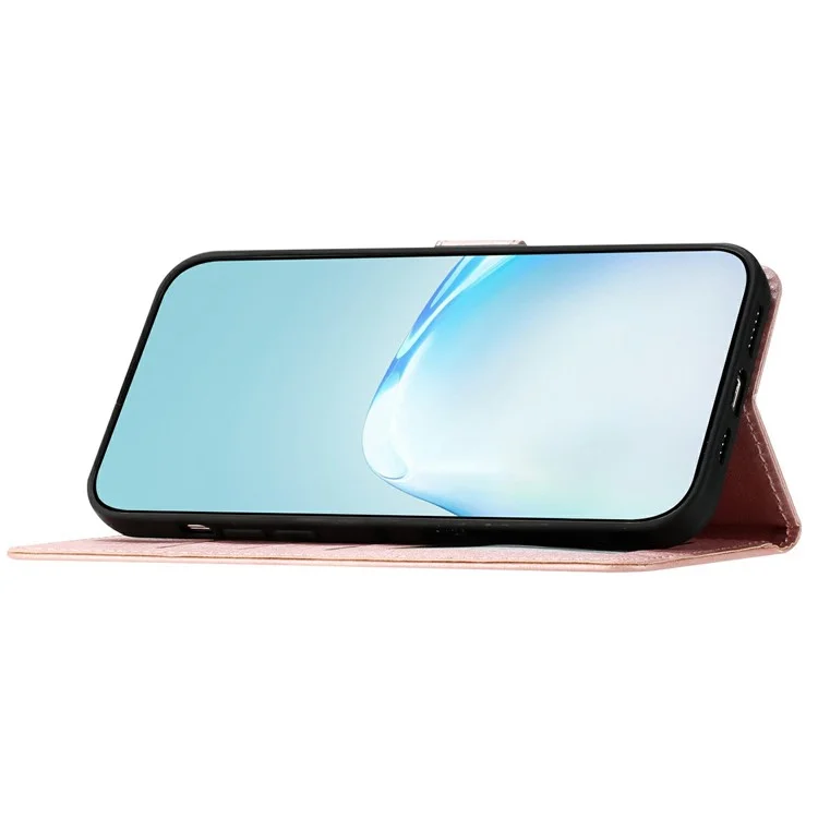Für OnePlus 13 Wallet Case Leder Folio Handyhülle mit Magnetverschluss - Roségold