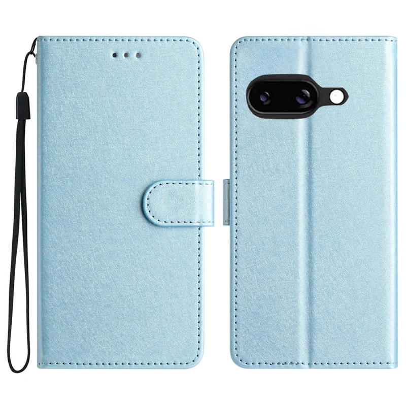 Étui portefeuille en cuir pour Google Pixel 9a, étui de téléphone à rabat magnétique - Bleu ciel