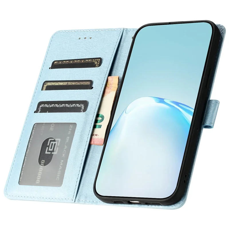 Étui portefeuille en cuir pour Google Pixel 9a, étui de téléphone à rabat magnétique - Bleu ciel