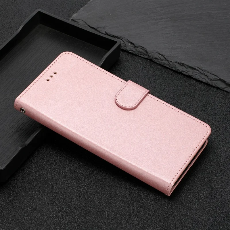 For Motorola Moto G55 5G Wallet Case Leather Folio Phone Cover Magnetic Clasp - Rose Gold