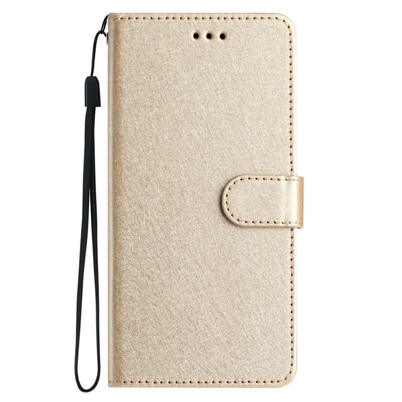 For Motorola Moto G55 5G Wallet Case Leather Folio Phone Cover Magnetic Clasp - Gold