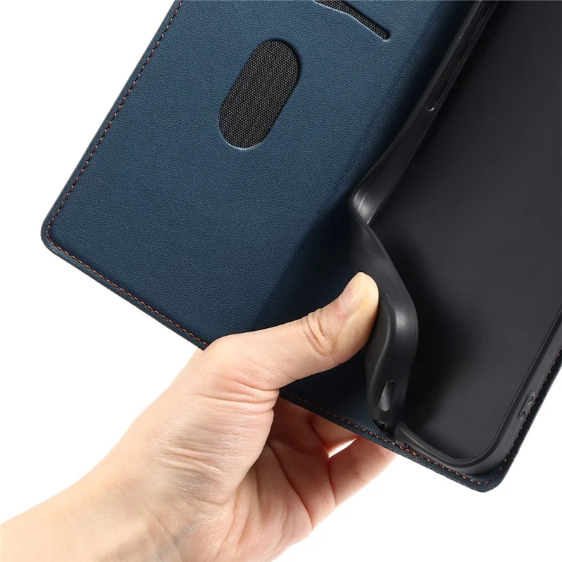 For Google Pixel 9 Pro XL Case Dots Imprinted PU Leather Flip Phone Cover with Card Slot, Strap - Blue