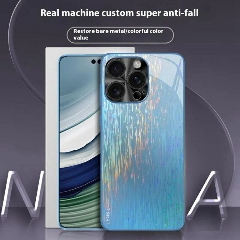 For iPhone 16 Pro Colorful Phone Case Ultra Slim Dropproof Hard PC Back Cover - Sky Blue