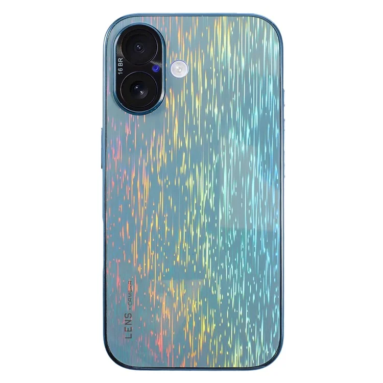For iPhone 16 Colorful Phone Case Ultra Slim Dropproof Hard PC Back Cover - Sky Blue