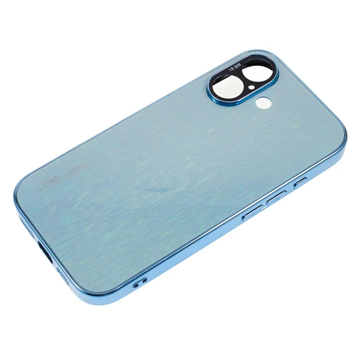For iPhone 16 Colorful Phone Case Ultra Slim Dropproof Hard PC Back Cover - Sky Blue