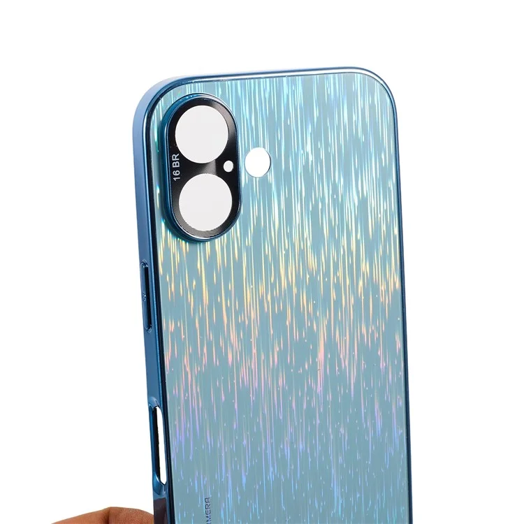 For iPhone 16 Colorful Phone Case Ultra Slim Dropproof Hard PC Back Cover - Sky Blue