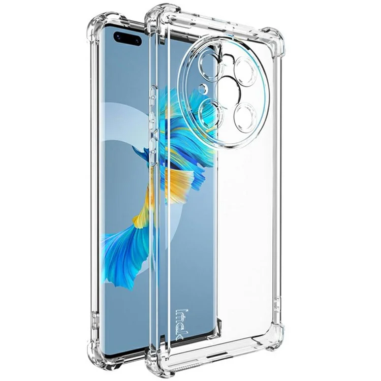 Coque de téléphone transparente IMAK UX-4 Series pour Huawei Mate 40 Pro 5G, avec protection des quatre coins en TPU antichoc.